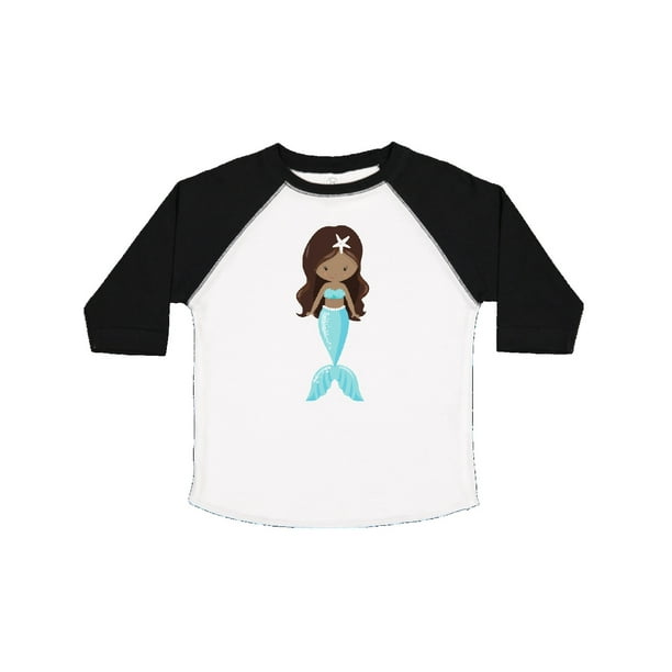 Blue Tail Toddler T-Shirt Brown Hair inktastic African American Mermaid Blue Tail Toddler T-Shirt Brown Hair inktastic African American Mermaid